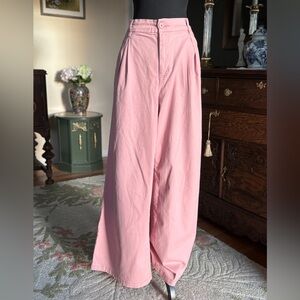BCBGeneration High Rise Wide Leg Pants Pink Elastic Waist XL